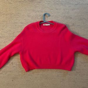 pink zara sweater size Small
